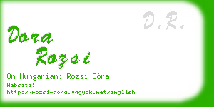 dora rozsi business card